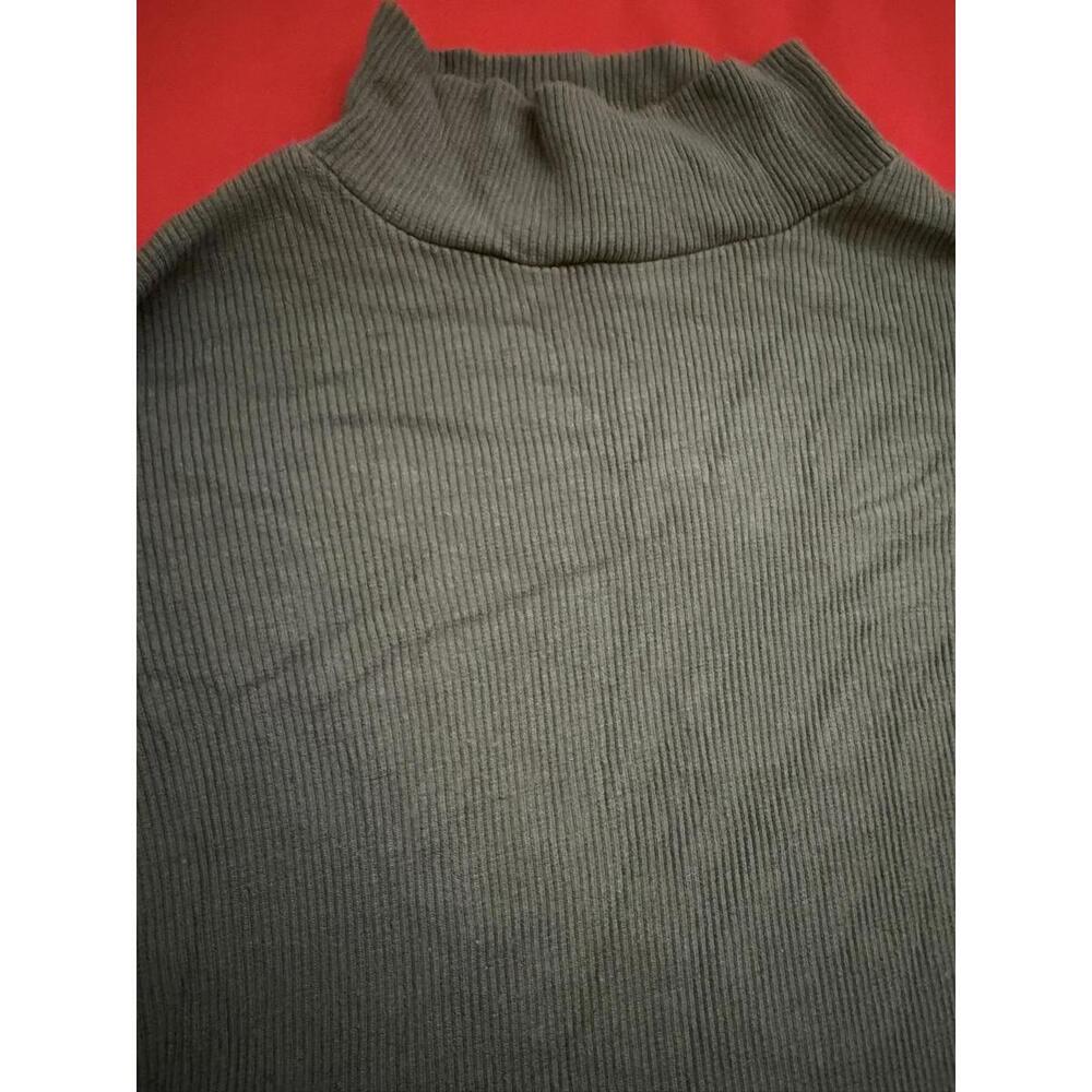 ASOS Knit Mock Neck Mini Dress in Army Green (US 4) - Picture 3 of 6
